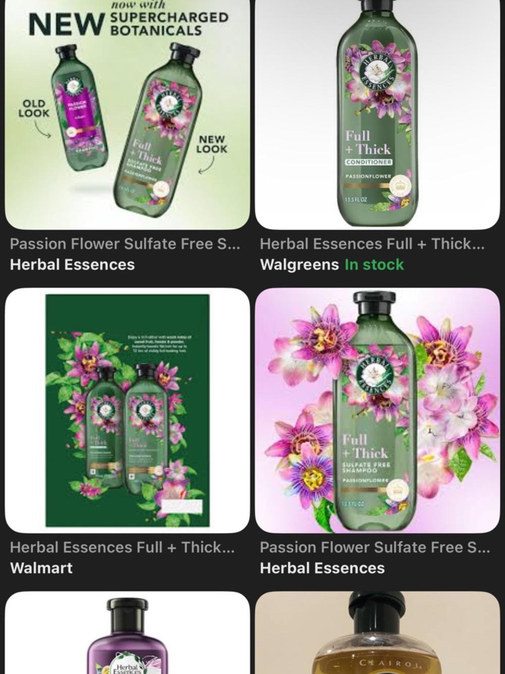 Herbal Essences Full + Thick Passion Flower Shampoo - Green & Purple Bottle